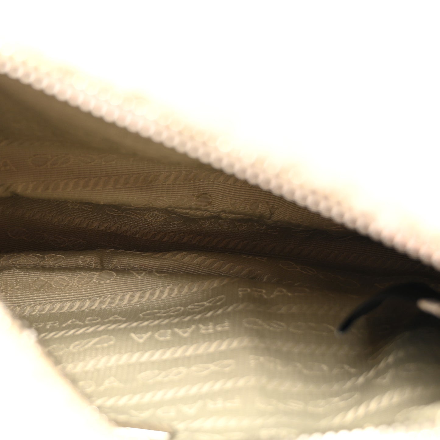 Shearling Mini Re-Edition 2000 Bag Ecru