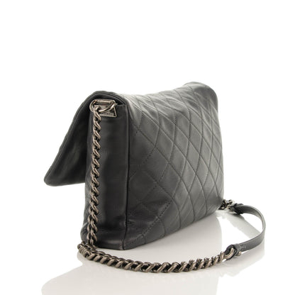 Chanel Calfskin Quilted Couture Messenger Grey 3 of 7
