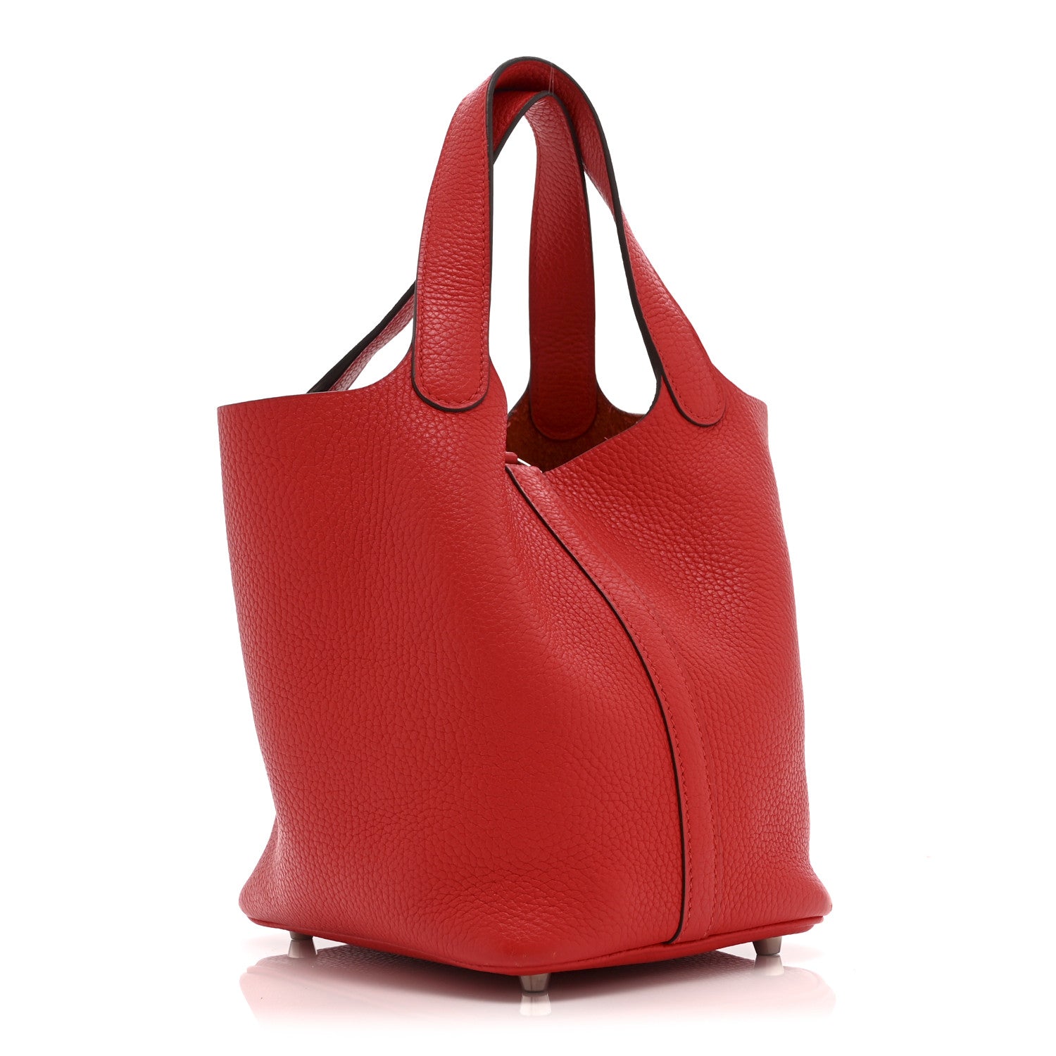 Hermes Taurillon Maurice Picotin Lock 18 PM Rouge Piment 3 of 10