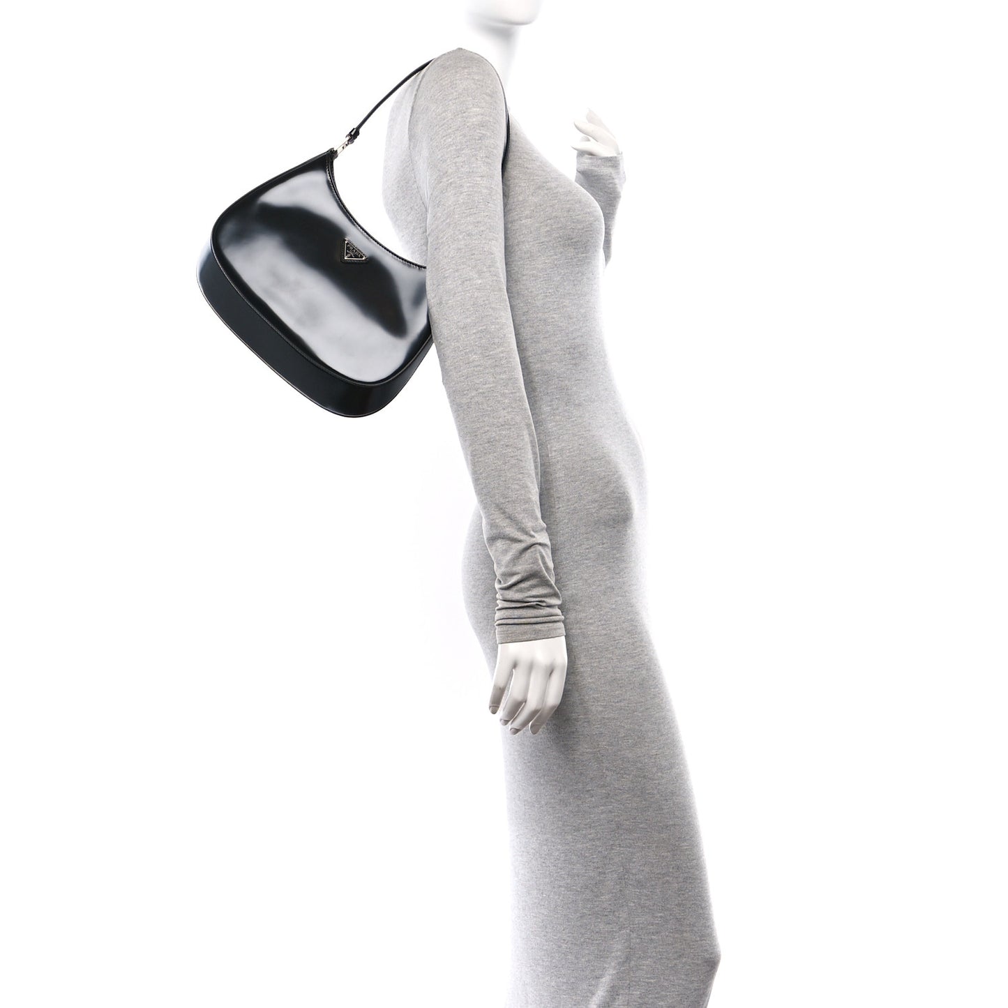 Spazzolato Cleo Shoulder Bag Black