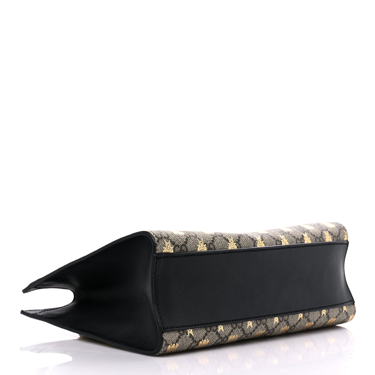 GG Supreme Monogram Bees Small Padlock Tote Beige Oro Black