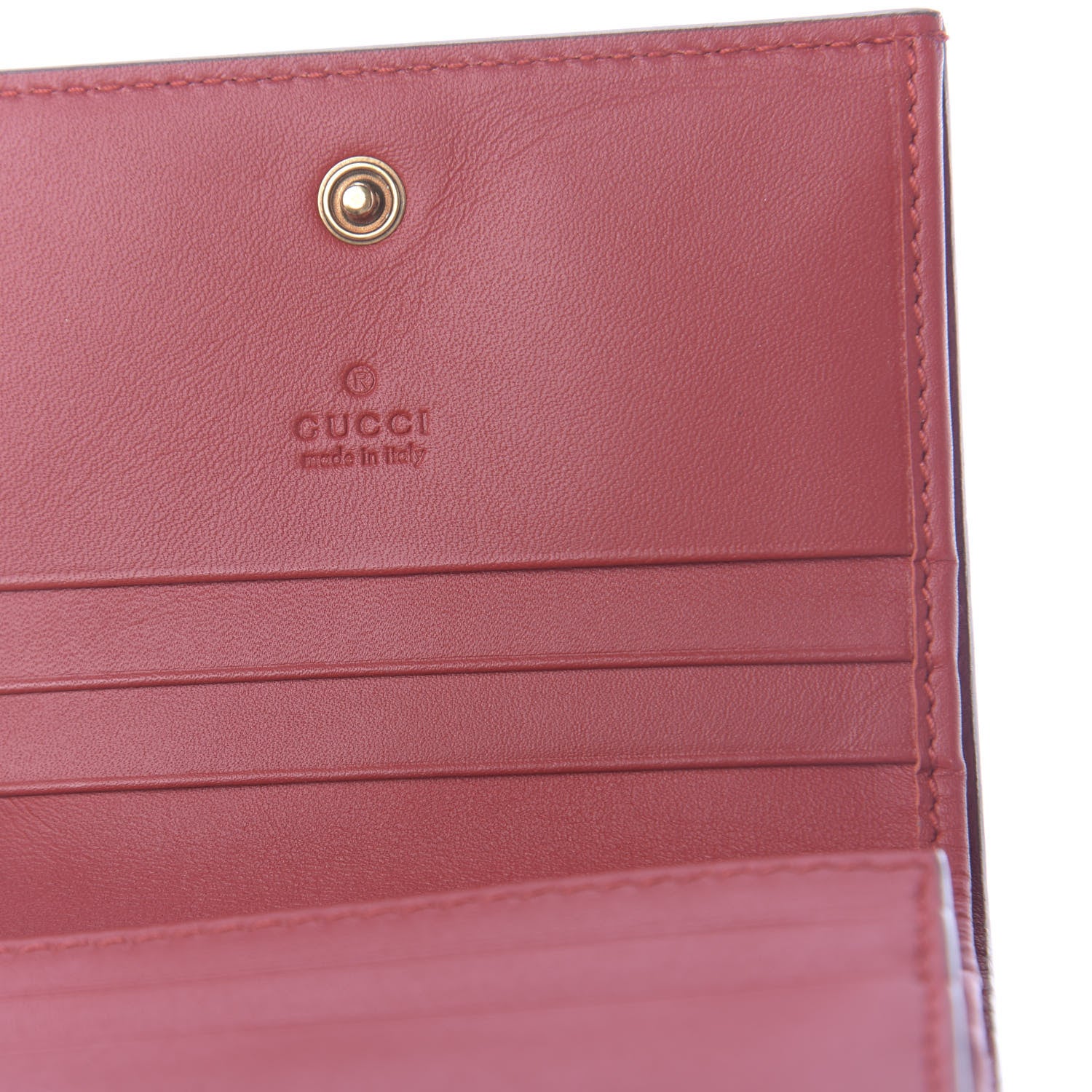 Gucci Calfskin Queen Margaret Card Case Wallet Hibiscus Red Mystic White 6 of 7
