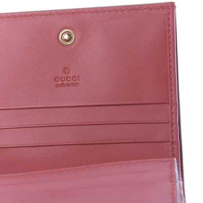 Gucci Calfskin Queen Margaret Card Case Wallet Hibiscus Red Mystic White 6 of 7