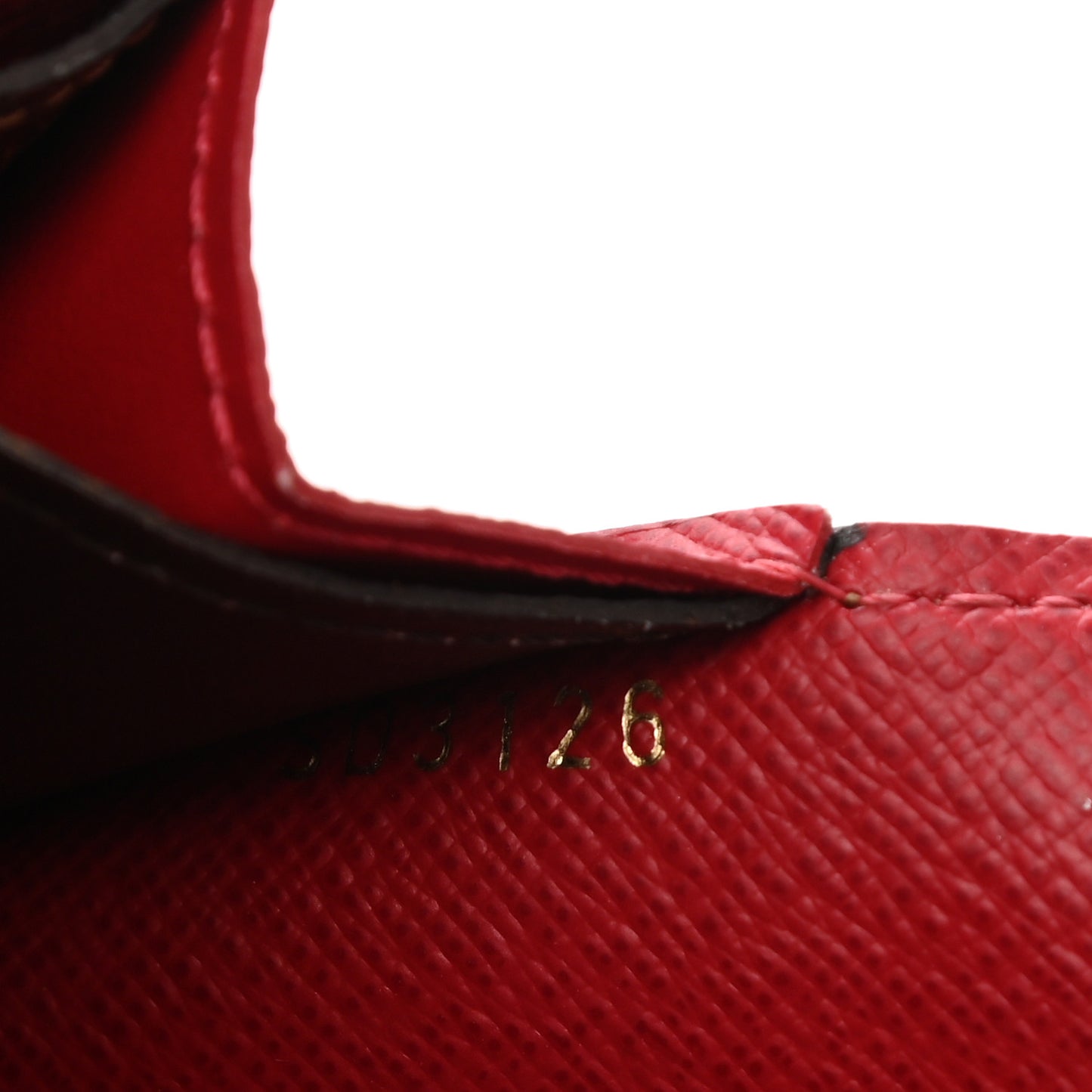 Damier Ebene Emilie Wallet Red