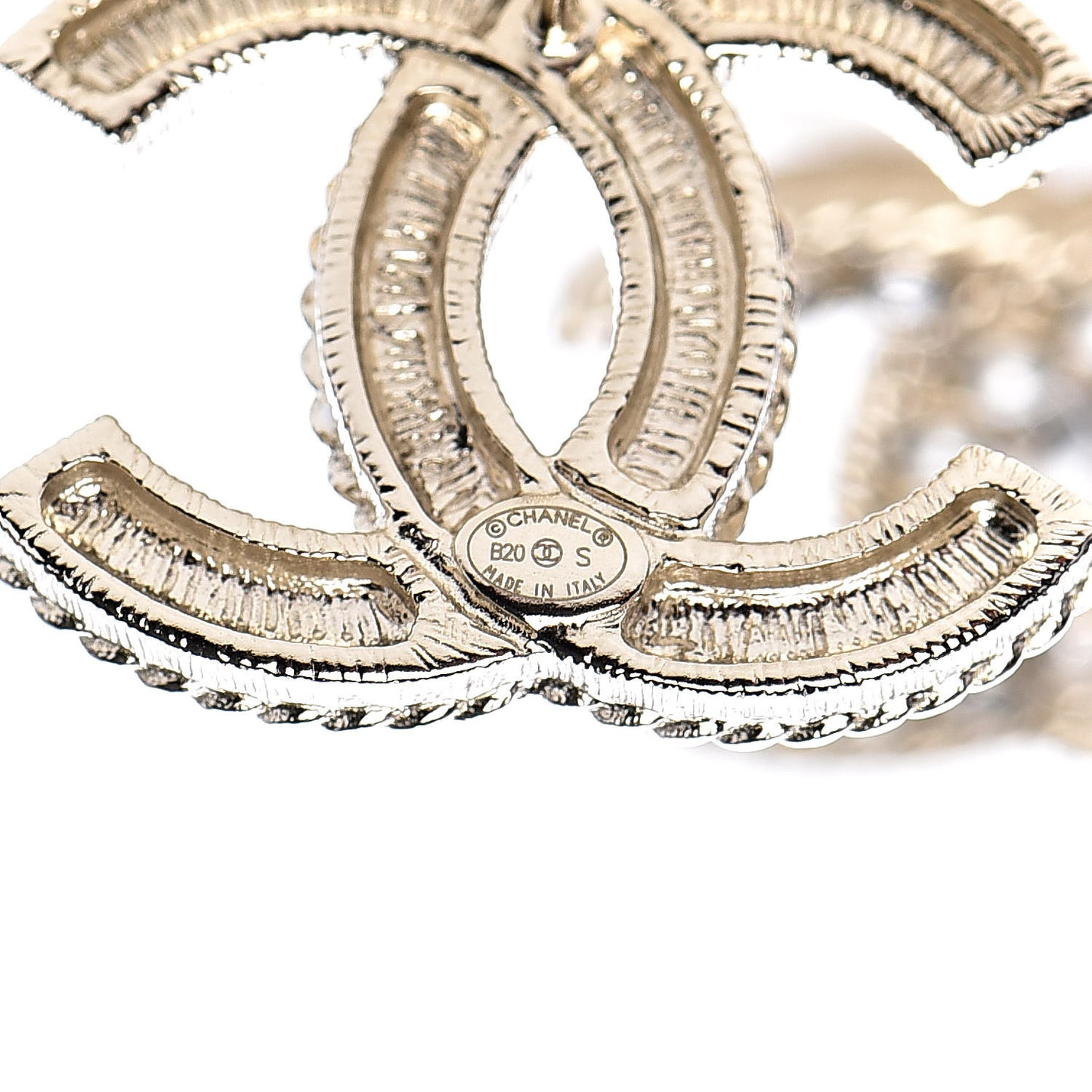 Pearl Crystal April In Paris CC Earrings Light Gold