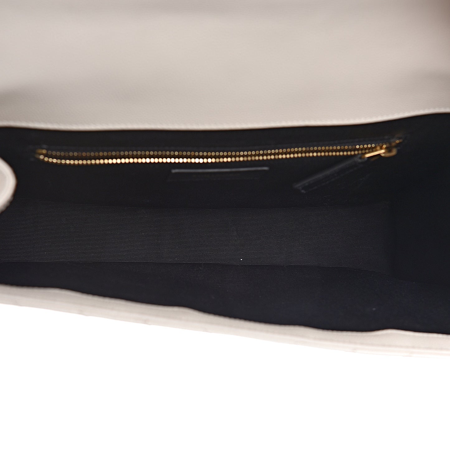 Grain De Poudre Matelasse Chevron Large Monogram Satchel White