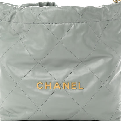 Chanel Shiny Calfskin Quilted Small Chanel 22 Grey 9 of 11