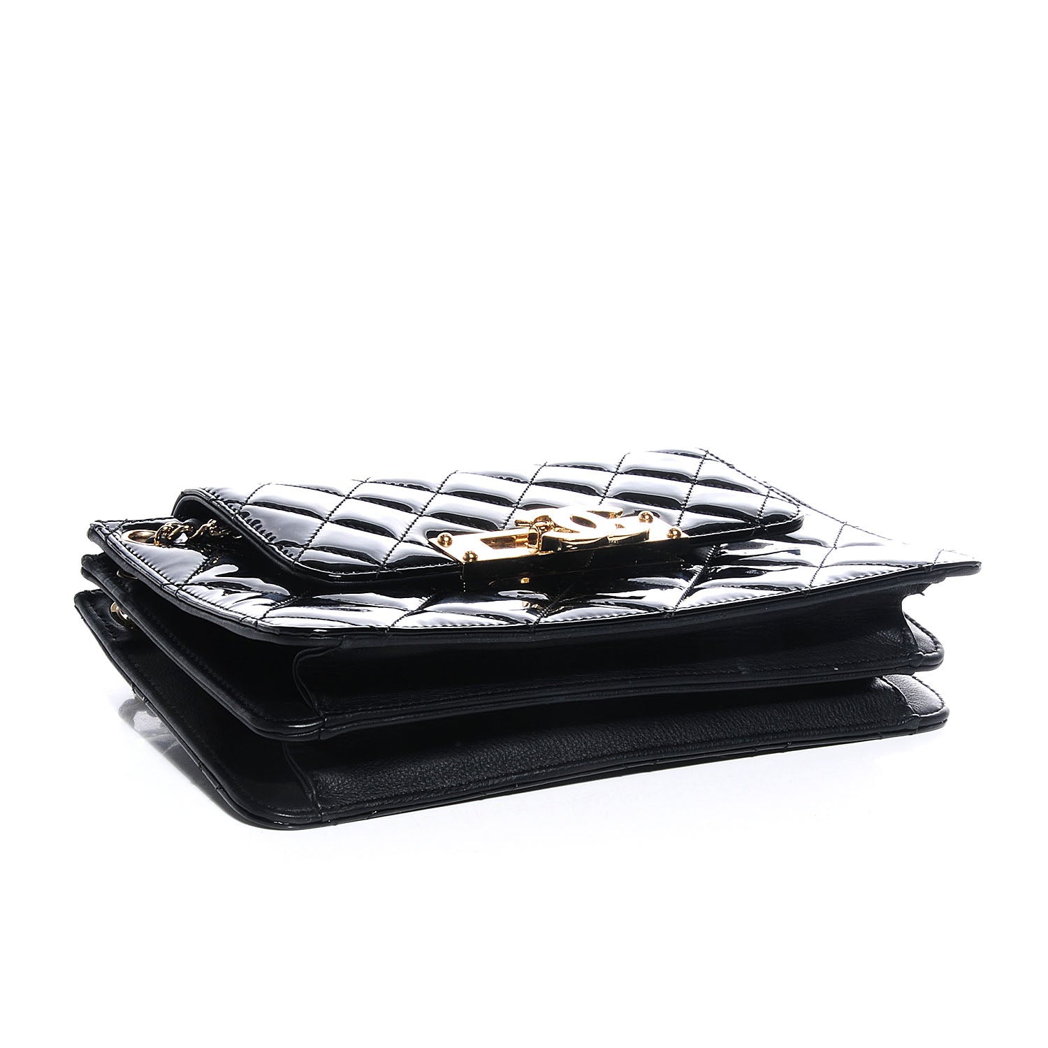 Chanel Patent Golden Class Accordion Flap Bag Black 4 of 8