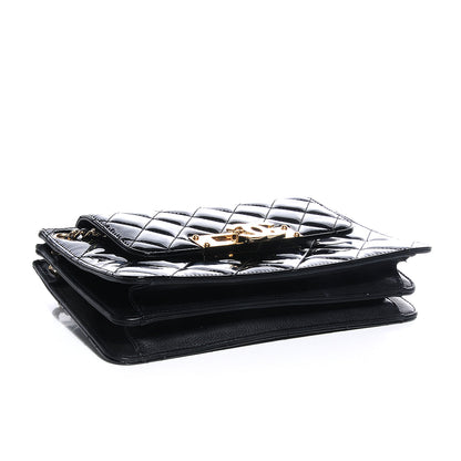 Chanel Patent Golden Class Accordion Flap Bag Black 4 of 8
