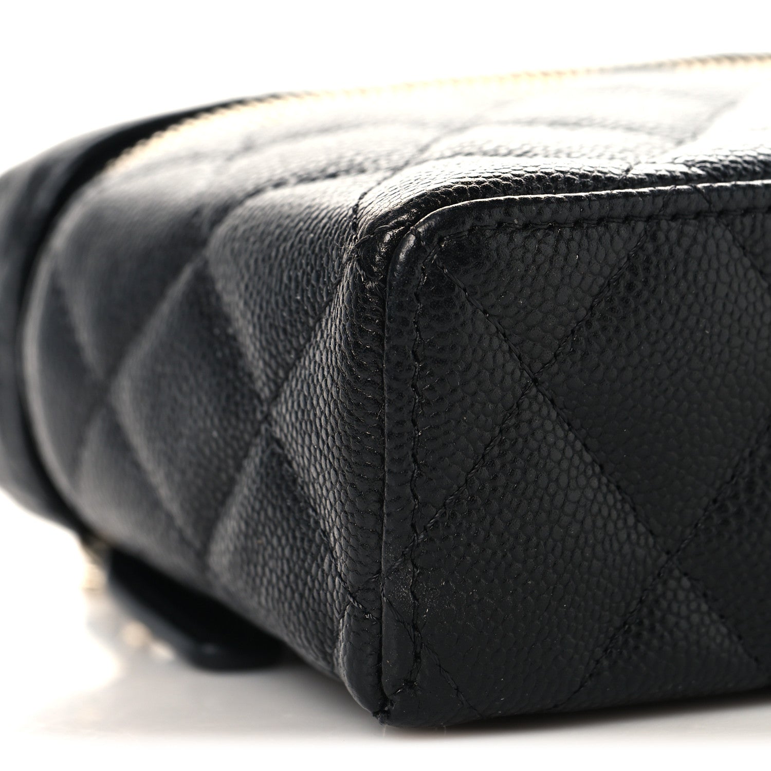 Chanel Caviar Quilted Top Handle Slim Vanity With Chain Black 9 of 11