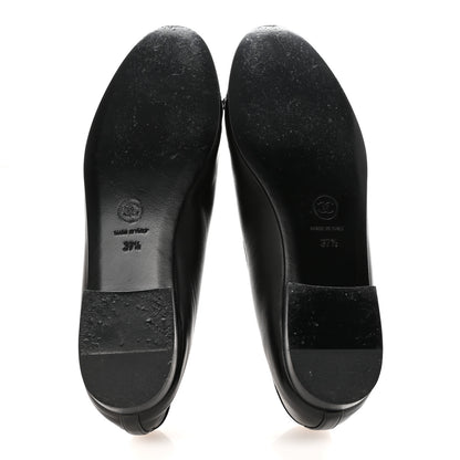Chanel Lambskin Patent Cap Toe Ballerina Flats 37.5 Black 6 of 10