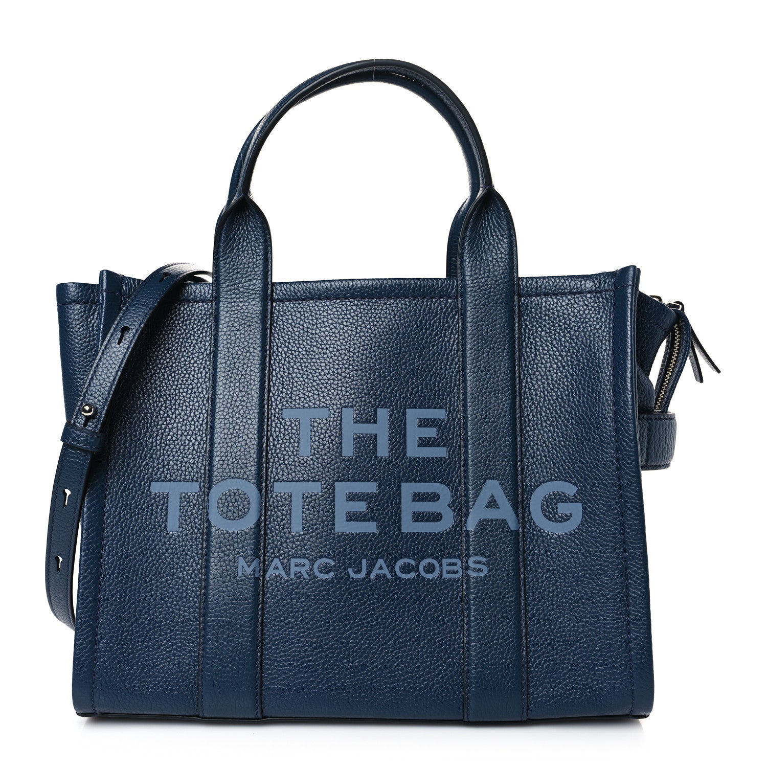 Marc Jacobs Grained Calfskin Medium The Tote Bag Blue Sea 1 of 8