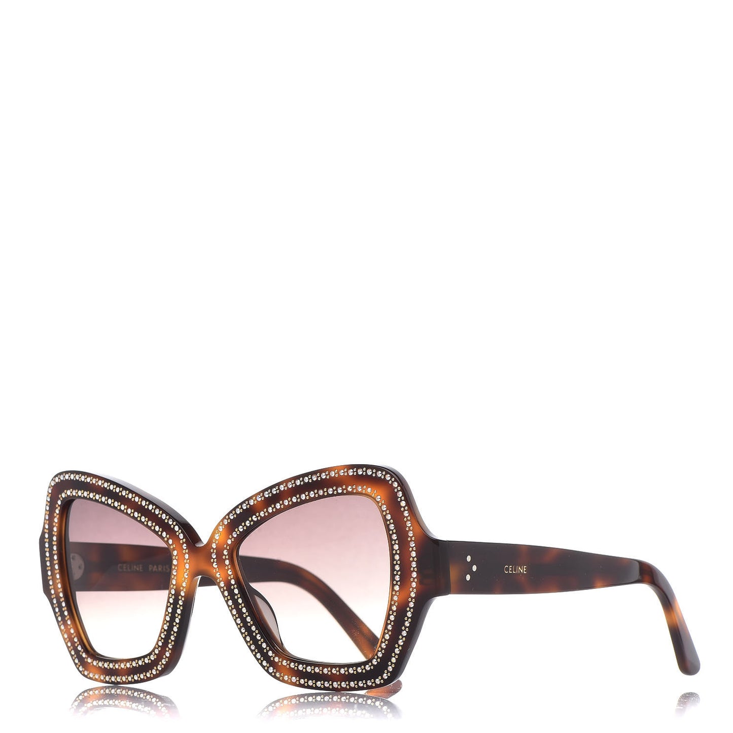 Acetate Crystal Butterfly Sunglasses CL 4067IS Dark Havana