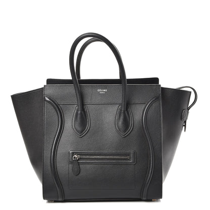 Celine Drummed Calfskin Mini Luggage Black 1 of 8