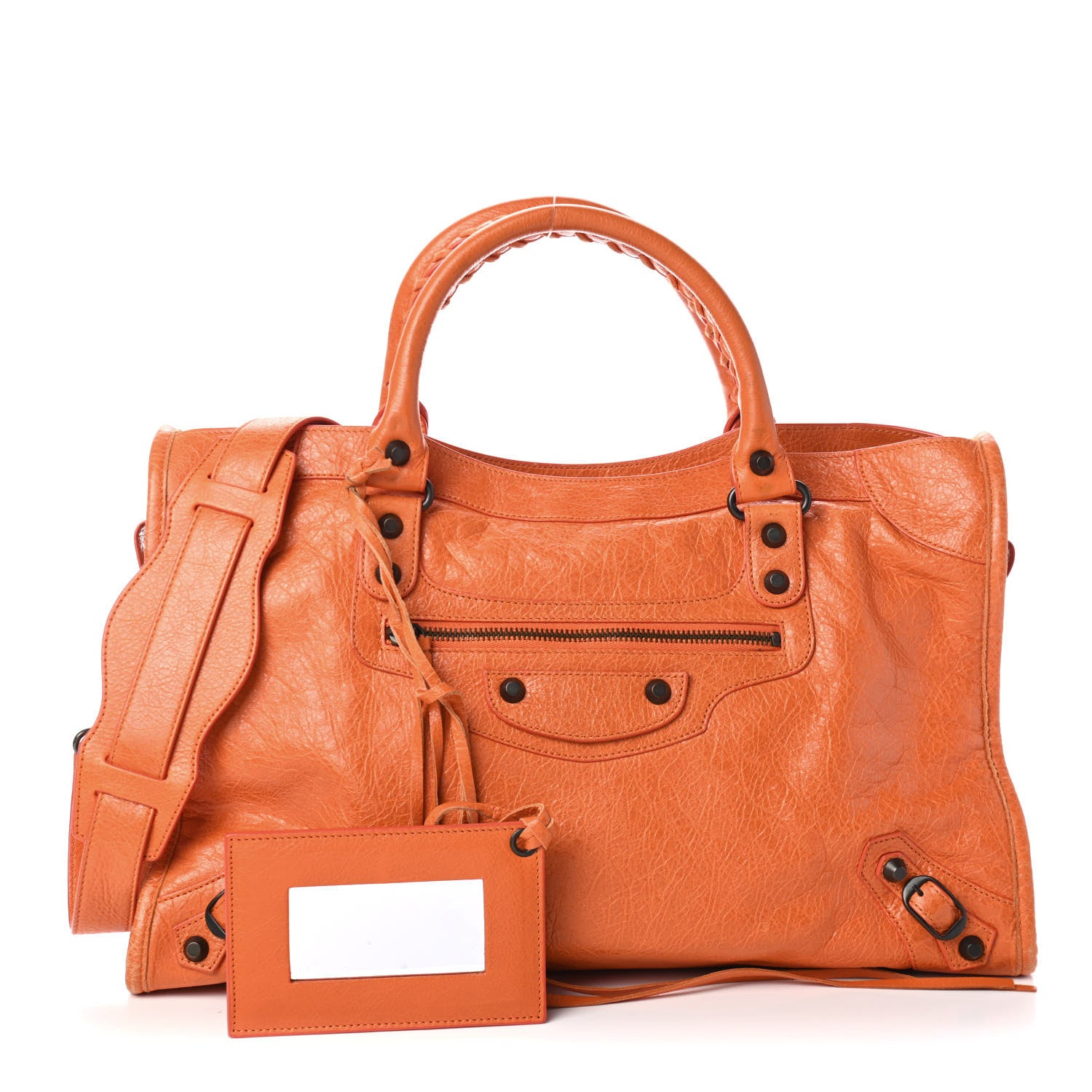Balenciaga Agneau Classic Hardware City Tangerine 1 of 4