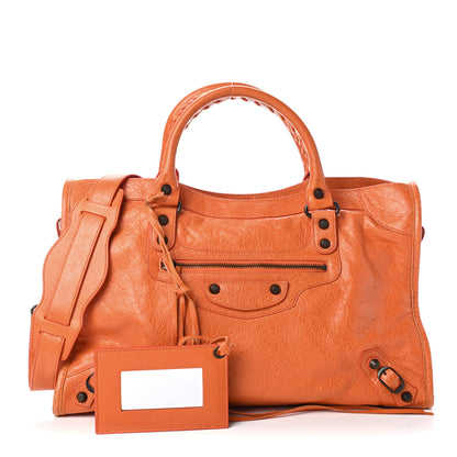 Balenciaga Agneau Classic Hardware City Tangerine 1 of 4