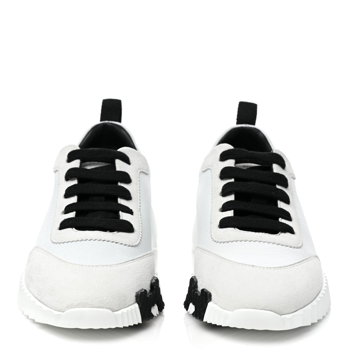 Goatskin Suede Goatskin Bouncing Sneakers 35.5 White Black