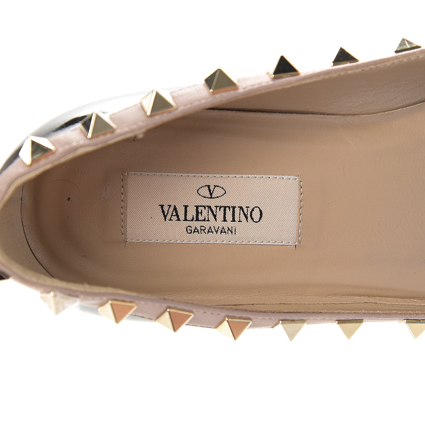 Patent Rockstud Ballerina Flats 35.5 Black Poudre