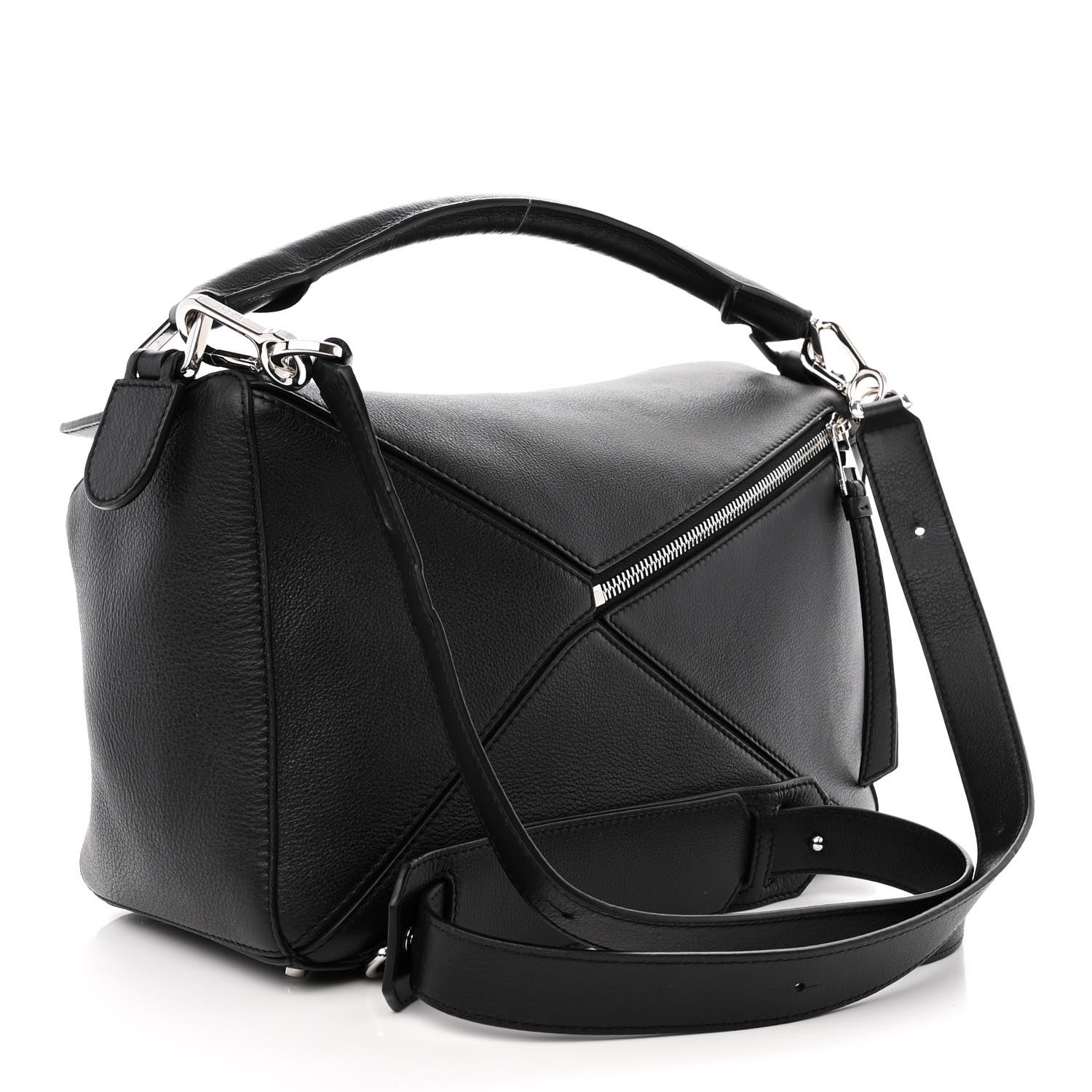 Loewe Calfskin Medium Puzzle Bag Black 3 of 12