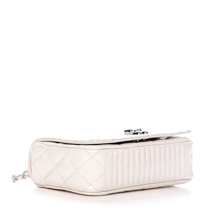 Chanel Patent Quilted Small Coco Boy Flap White 4 of 13