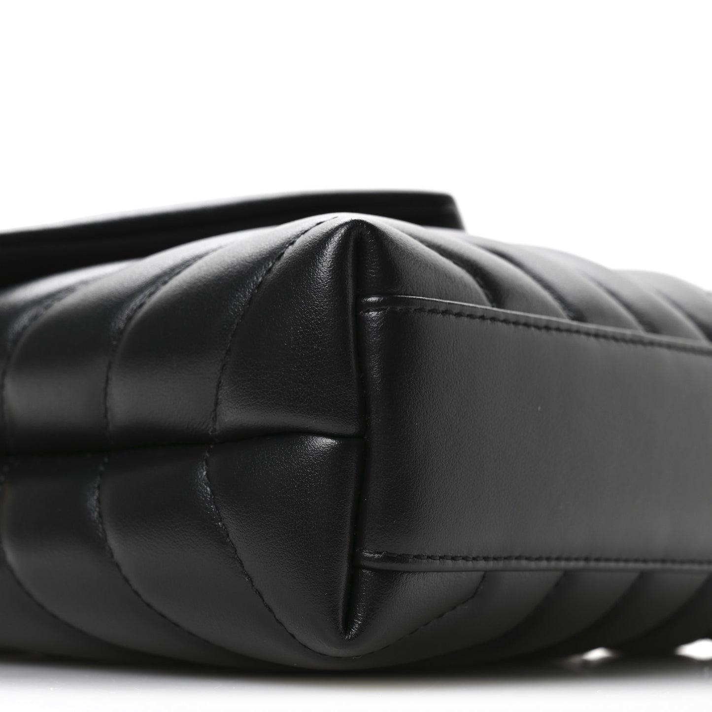 Calfskin Y Quilted Monogram Toy Loulou Crossbody Bag Black