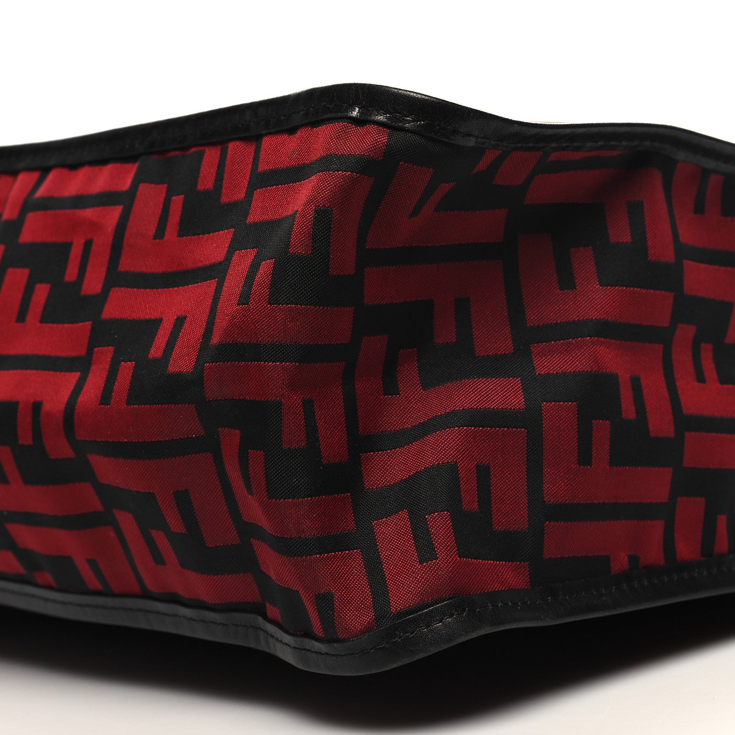 Fendi Zucca Messenger Bag Red Black 10 of 11