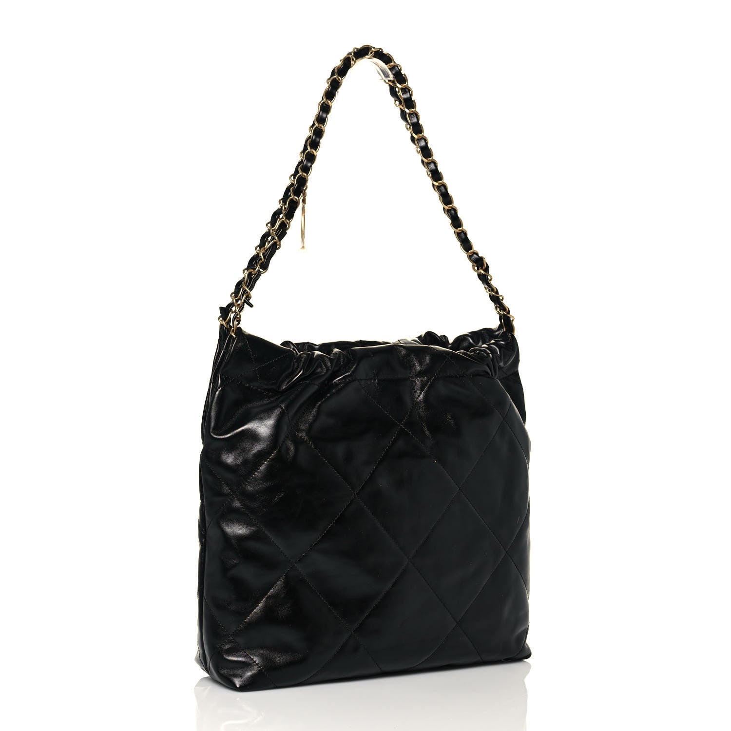 Chanel Shiny Calfskin Quilted Small Chanel 22 Black 4 of 15