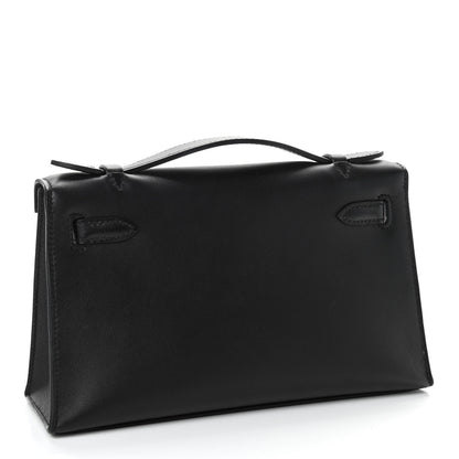 Hermes Swift Kelly Pochette Clutch Black 2 of 25