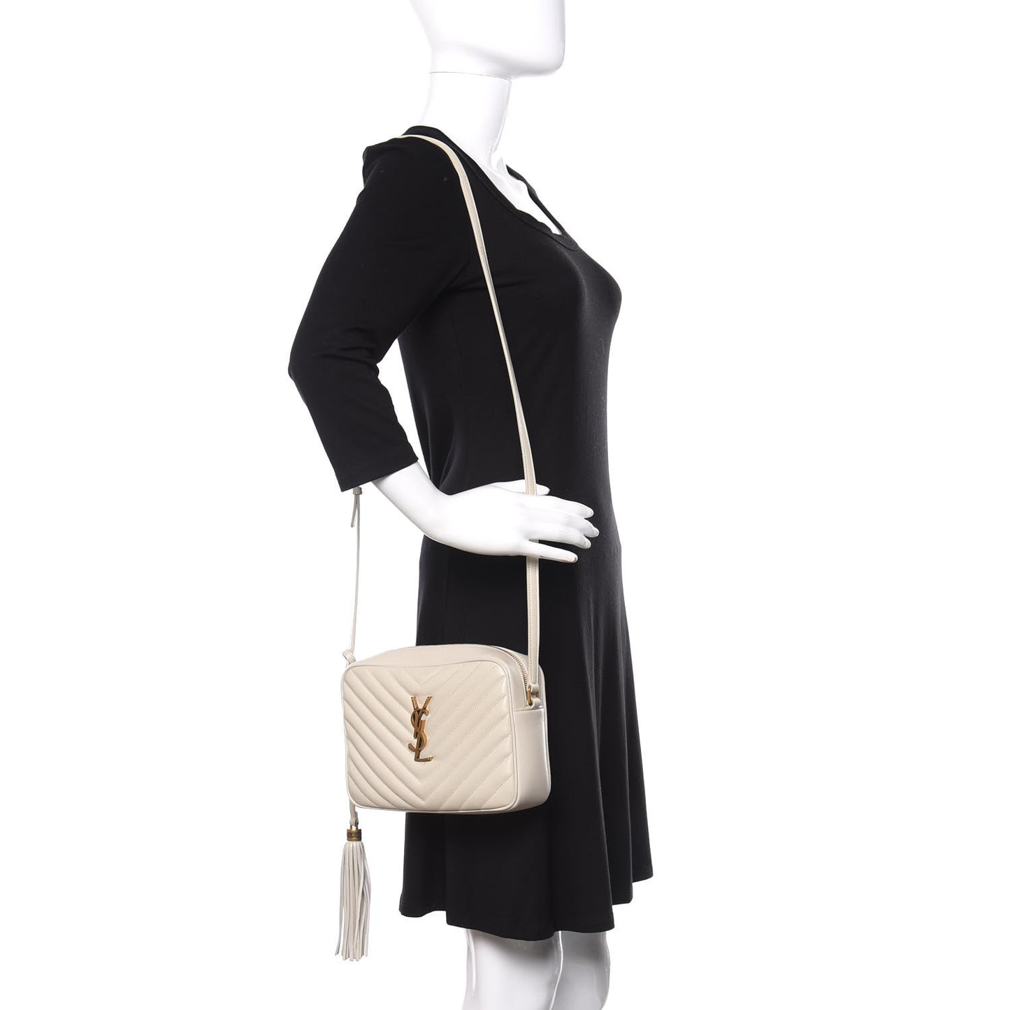 Calfskin Matelasse Monogram Lou Camera Bag Blanc Vintage