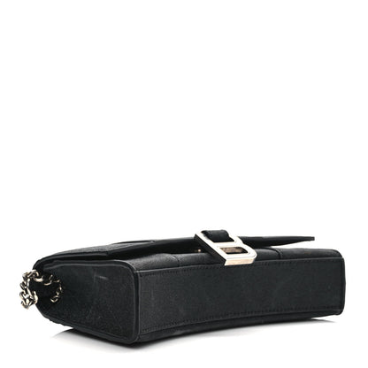 Balenciaga Glitter Fabric Hourglass Chain Bag Black 4 of 11