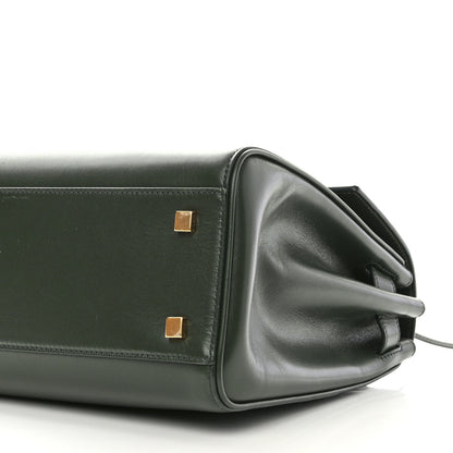 Saint Laurent Shiny Calfskin Le Fermoir Top Handle Bag Dark Green 9 of 9