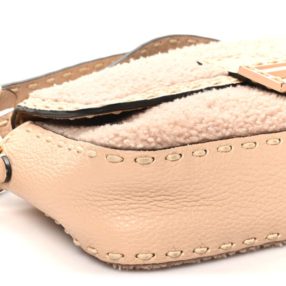 Fendi Curly Sheepskin Cuoio Romano Selleria Baguette Plaster Panna 9 of 11