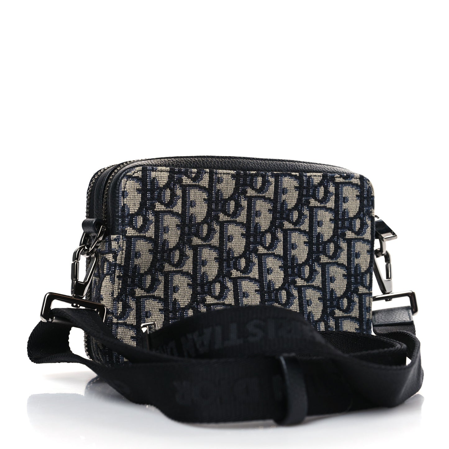 Oblique Pouch Beige Black