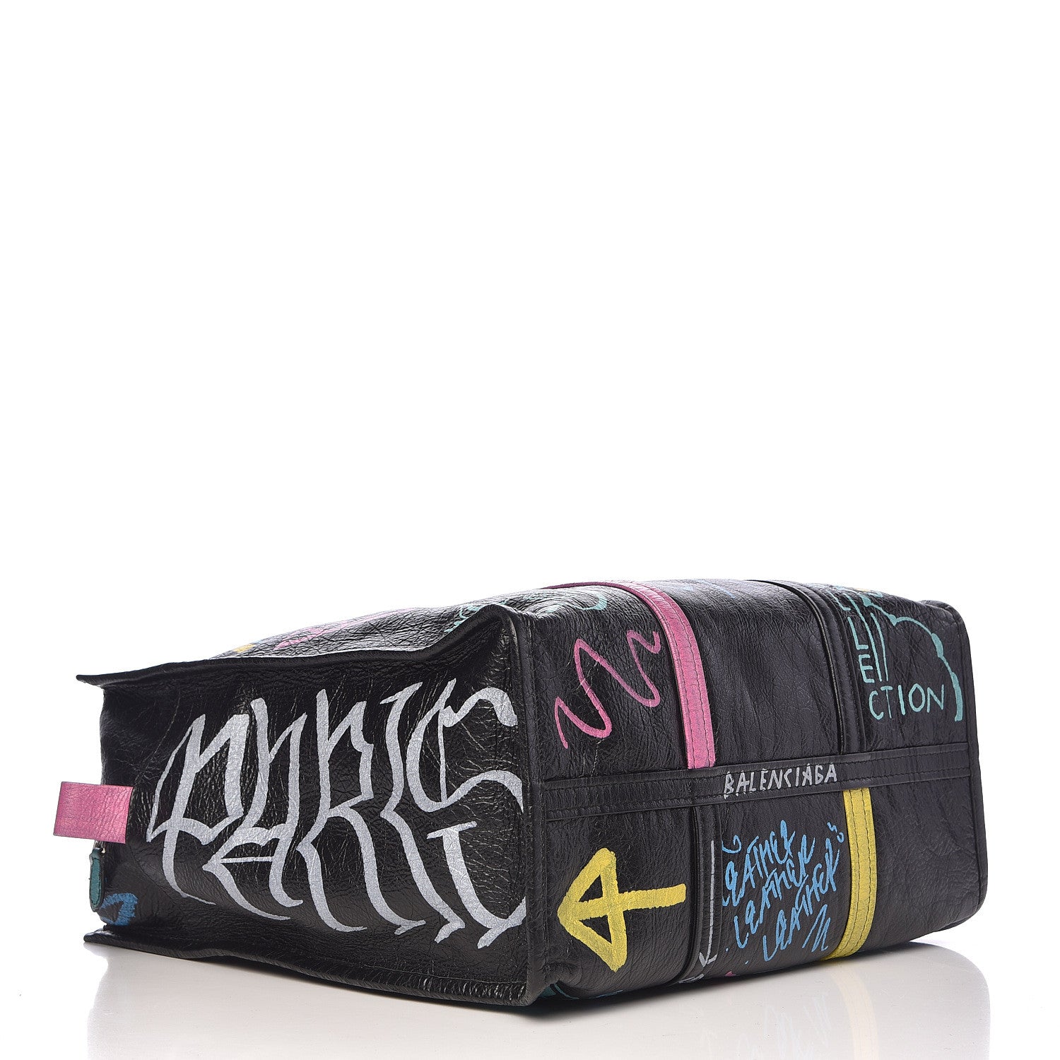 Balenciaga Agneau Arena Graffiti All Over Medium Bazar Shopper Tote Black Multicolor 4 of 11
