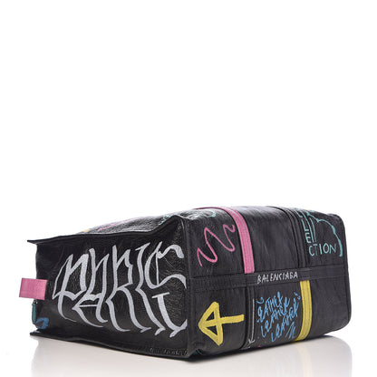 Balenciaga Agneau Arena Graffiti All Over Medium Bazar Shopper Tote Black Multicolor 4 of 11