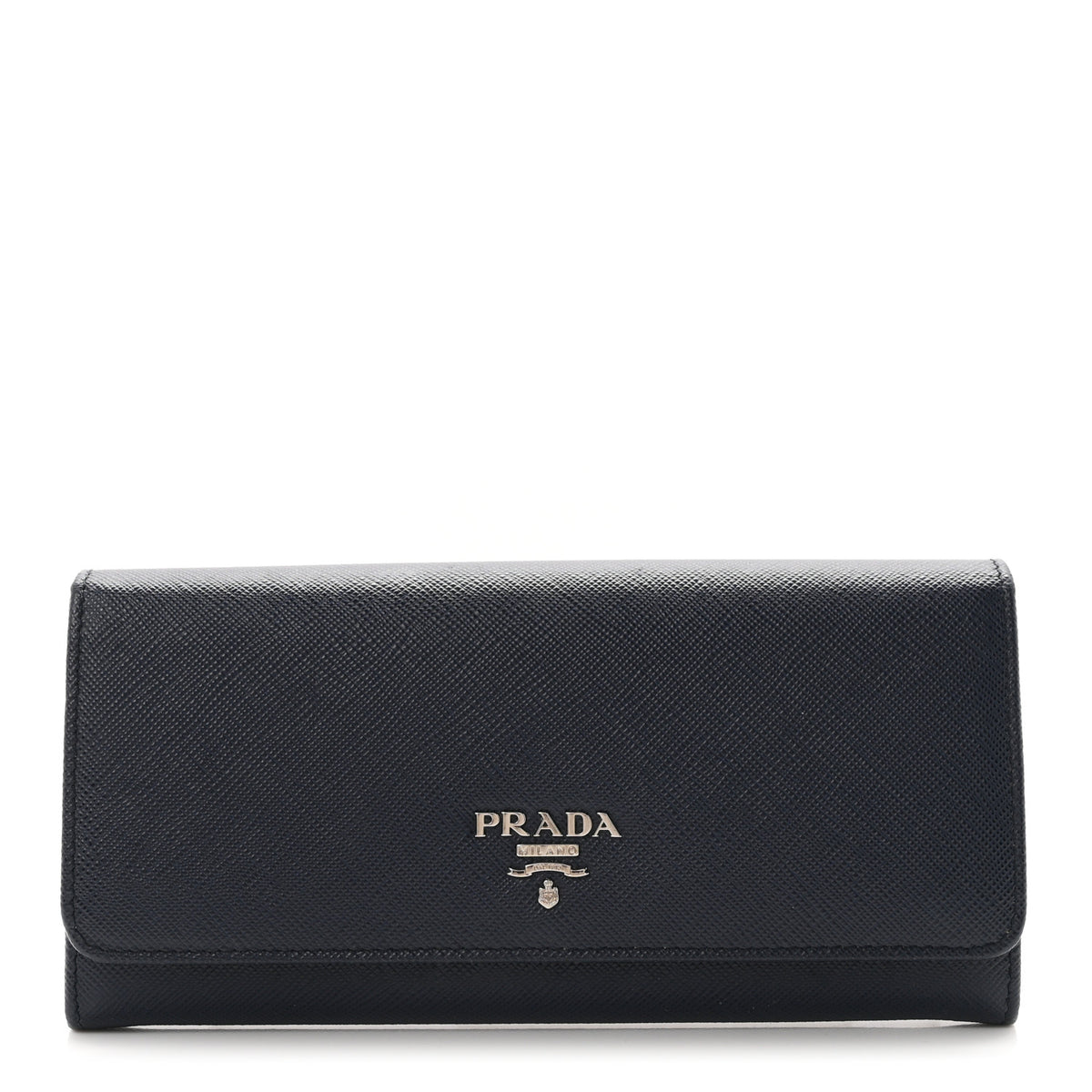 Saffiano Bi-Color Metal Continental Flap Travel Wallet Baltico Astrale