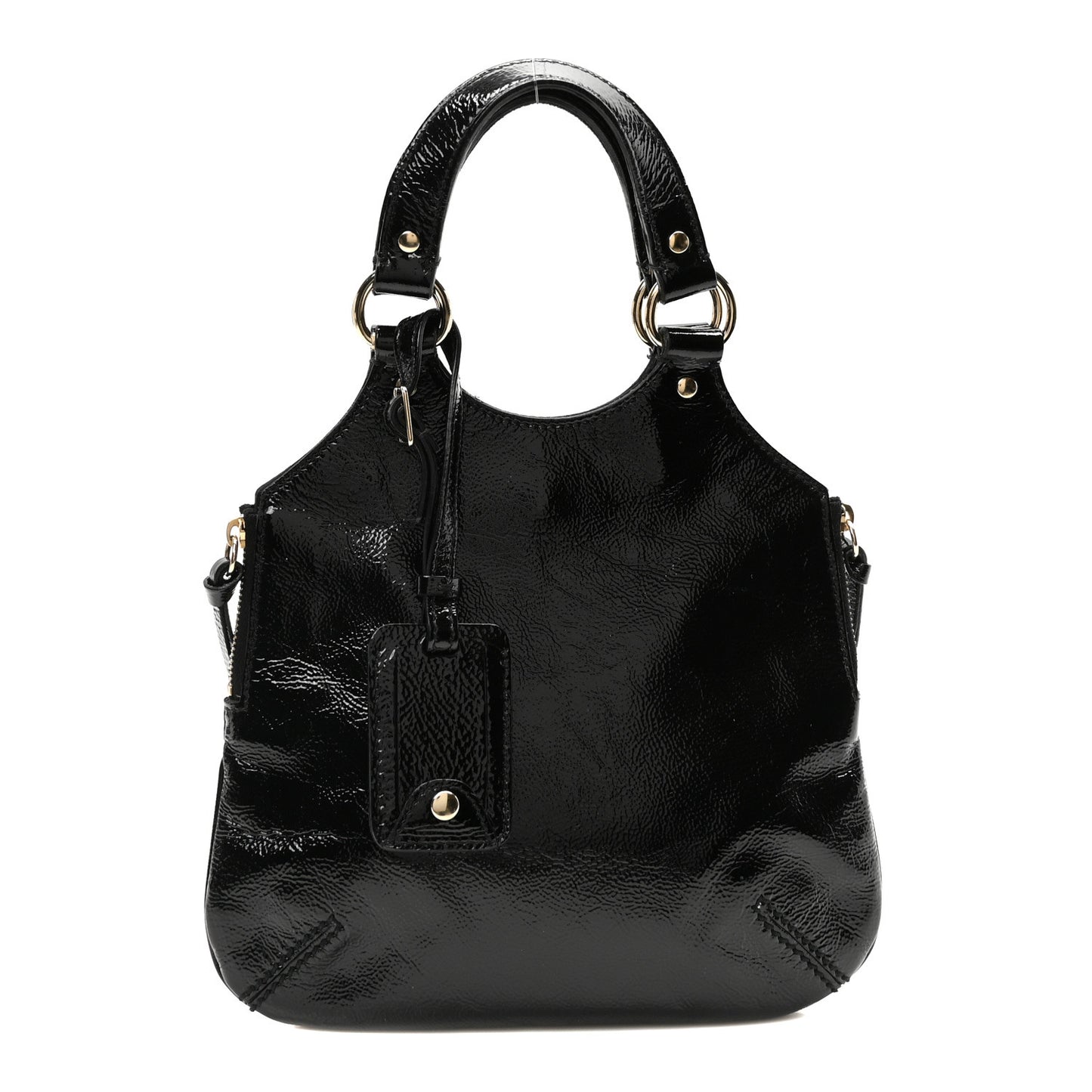 Patent Mini Tribute Tote Black