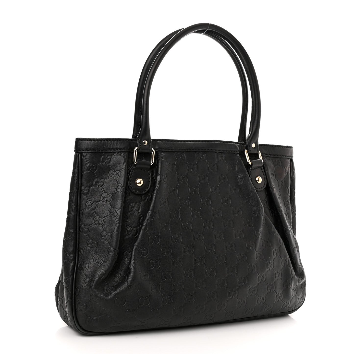 Guccissima Medium Sukey Top Handle Tote Black