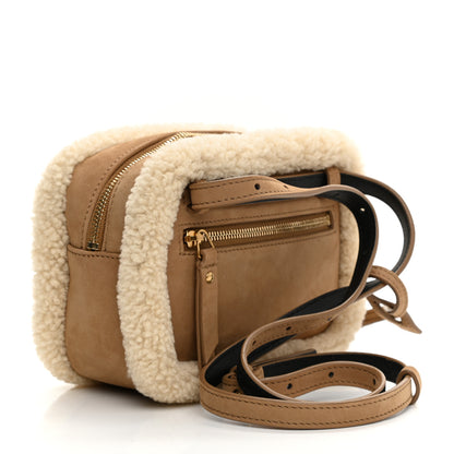 Saint Laurent Suede Shearling Lou Belt Bag Natural Tan 3 of 10