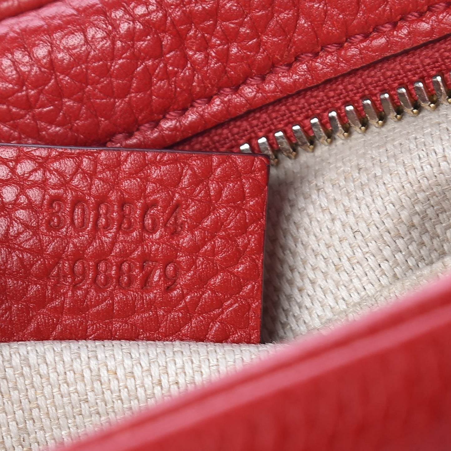 Pebbled Calfskin Small Soho Disco Bag Tabasco Red