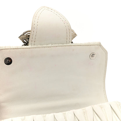 Miu Miu Nappa Matelasse Crystal Embellished Lady Shoulder Bag White 11 of 19
