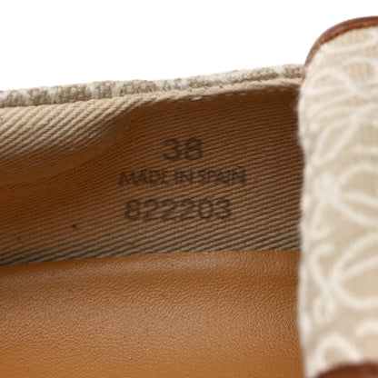 Loewe Jacquard Anagram Calfskin Flap Sneakers 38 Natural White 7 of 8