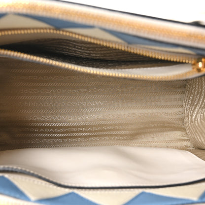 Prada Saffiano City Calfskin Greche Paradigme Bag White 5 of 9