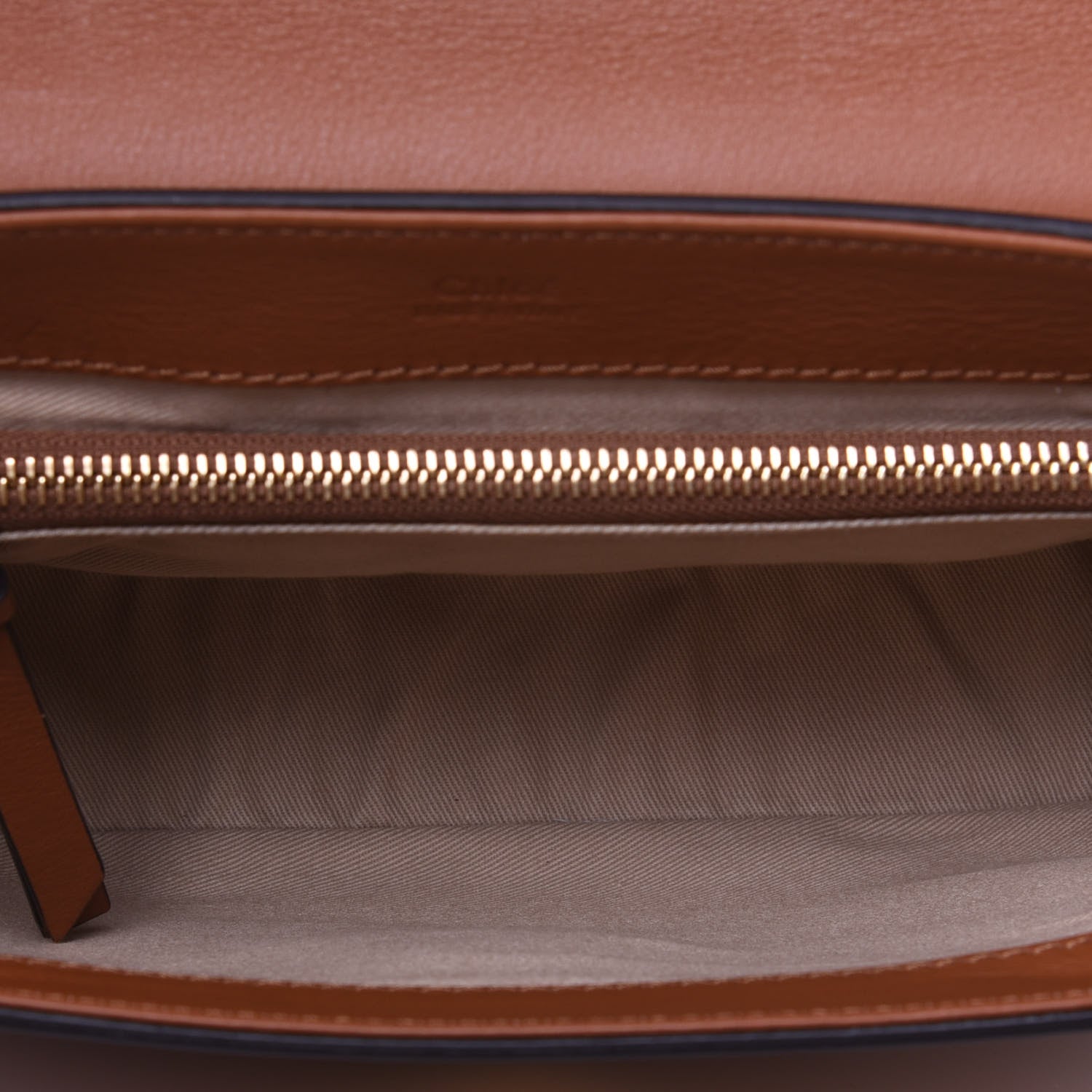 Chloe Spazzolato Sfumato Calfskin Small C Double Carry Autumnal Brown 6 of 18