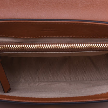 Chloe Spazzolato Sfumato Calfskin Small C Double Carry Autumnal Brown 6 of 18