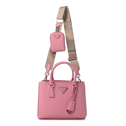 Prada Saffiano Lux Micro Galleria Shoulder Bag Petalo 1 of 4