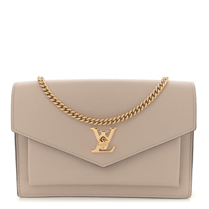 Louis Vuitton Soft Calfskin My Lockme Chain Pochette Greige 1 of 12