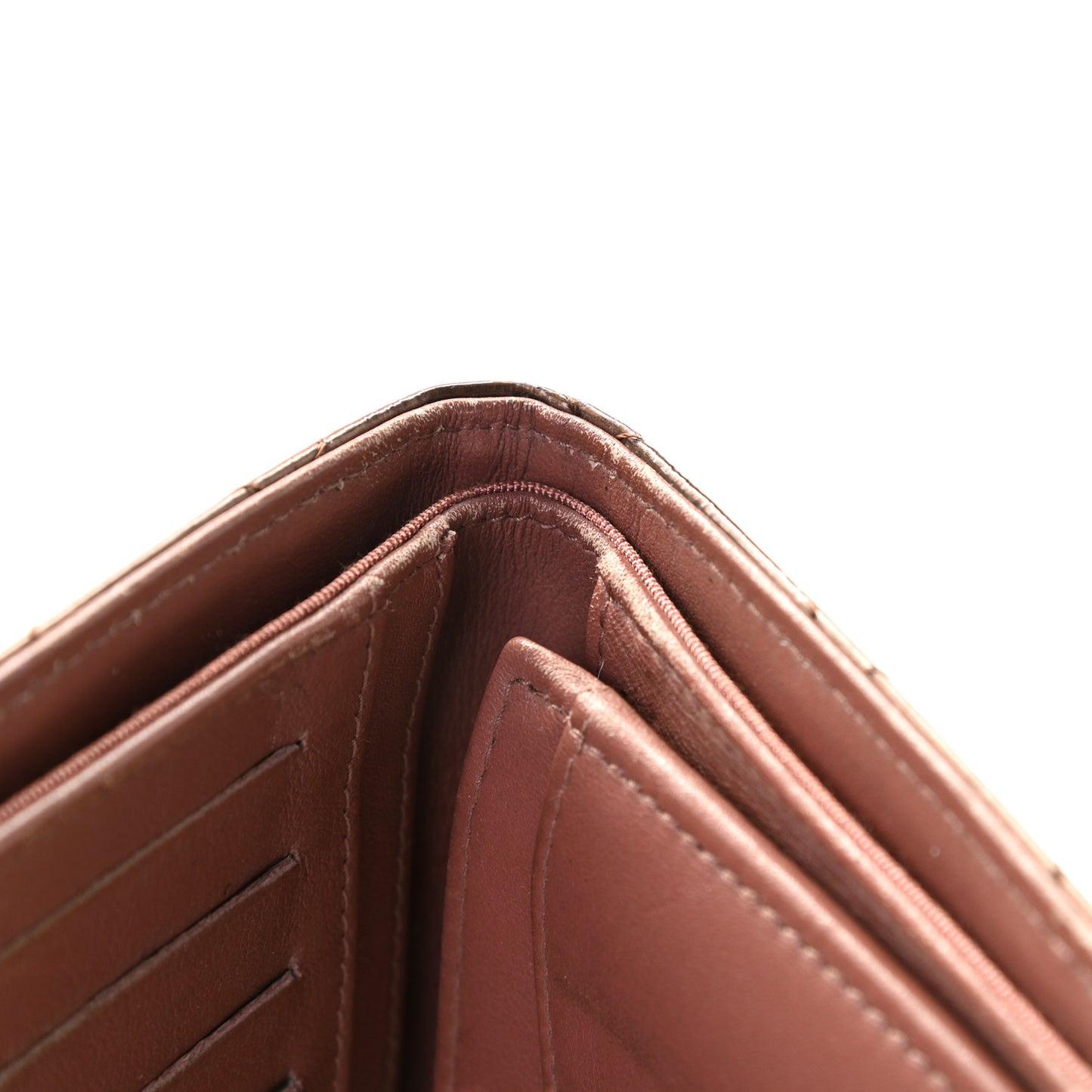 Striated Patent Yen Wallet