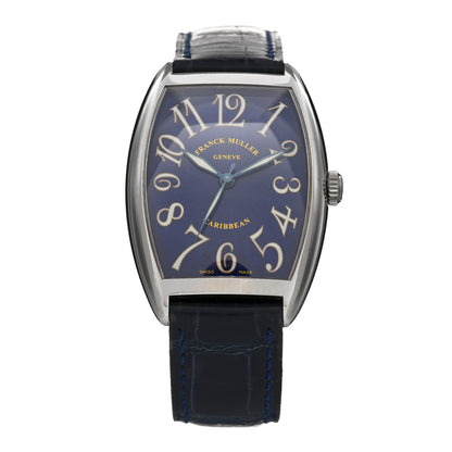 Franck Muller Stainless Steel Alligator 31mm Curvex Caribbean Automatic Watch Blue 2852 1 of 4