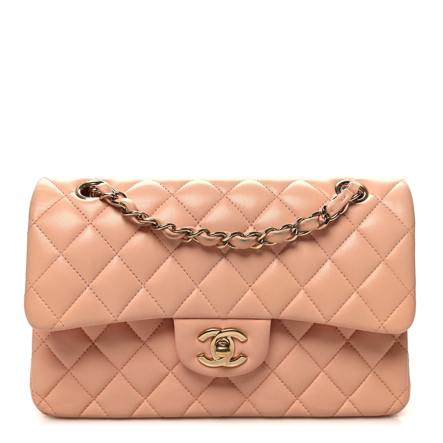 Chanel Lambskin Quilted Small Double Flap Light Pink 1 of 11